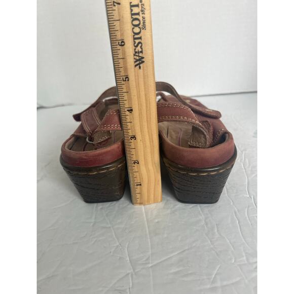 KLOGS Pink Brown Harbor Adjustable Wedge Slip Resistant Comfort Sandals Size 9.5 - Picture 7 of 12
